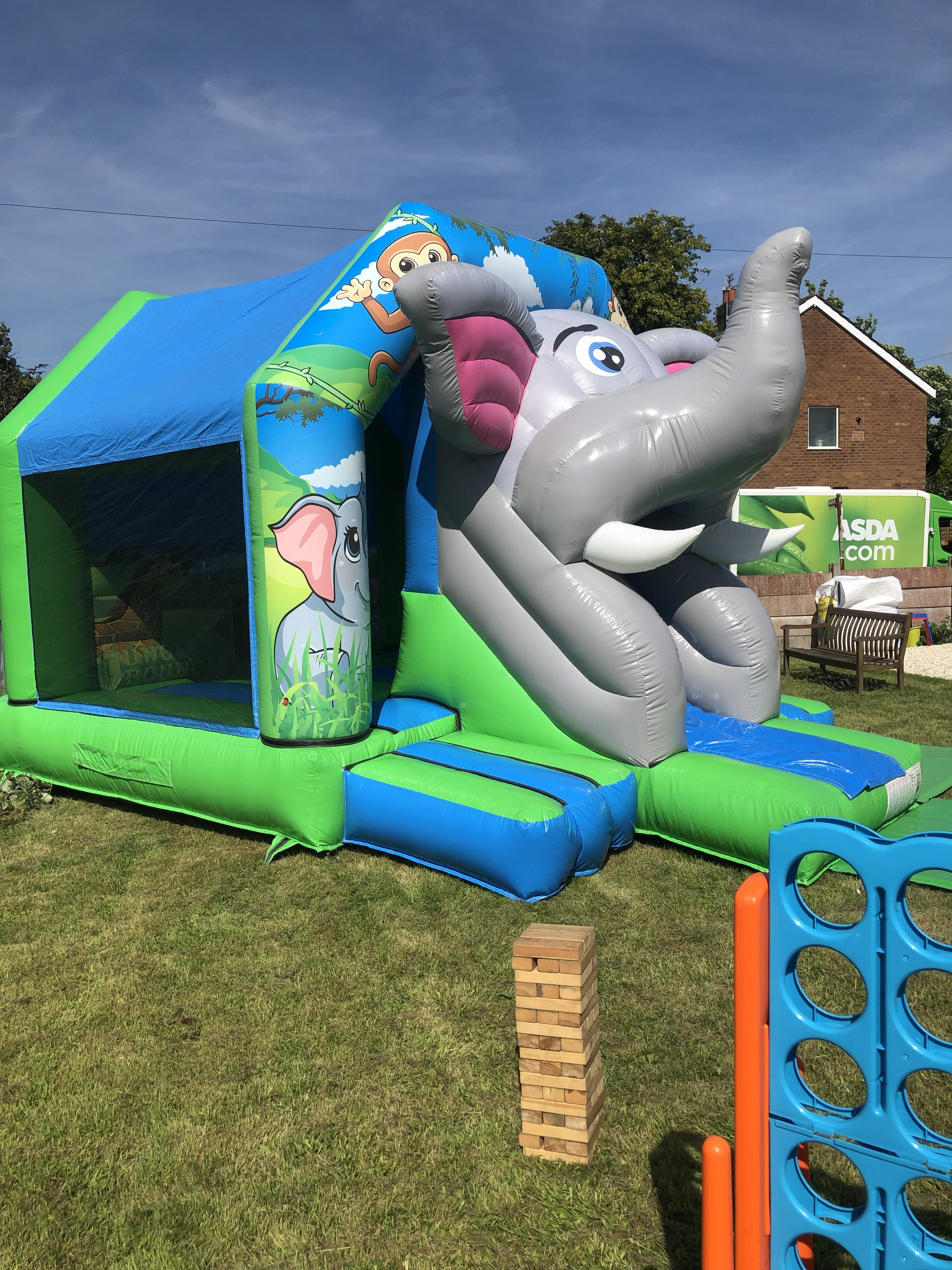 Large inflatable slide for hire in Thornton by Fylde Coast Bouncy Castles.