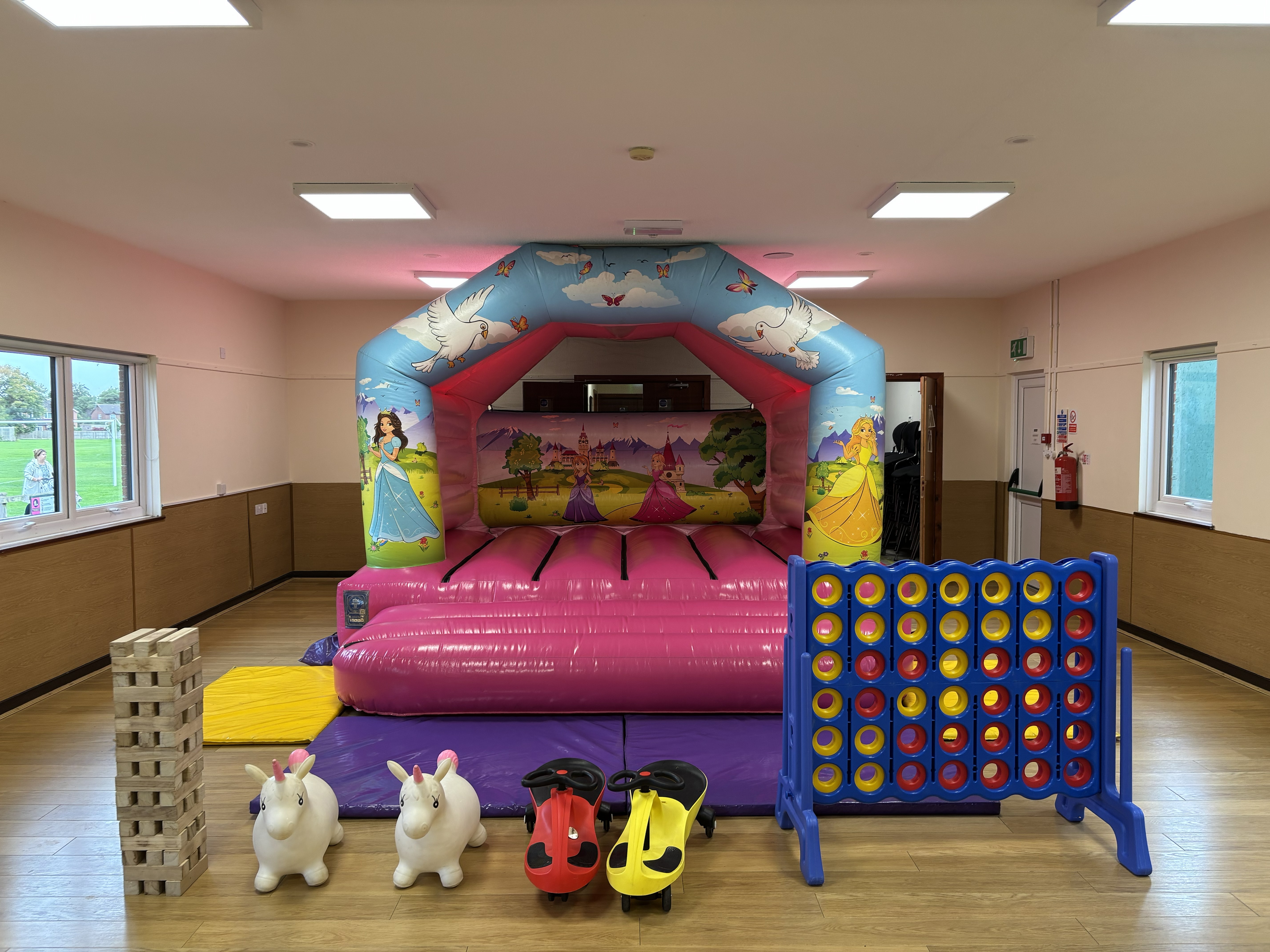 Colorful Unicorn animal hoppers for toddler parties in Blackpool and the Fylde Coast.